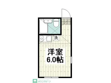 ユナイト八景ニアスの杜(ワンルーム/2階)の間取り写真