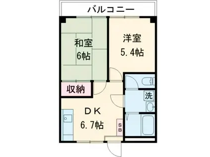 ハヤシビル(2DK/3階)の間取り写真
