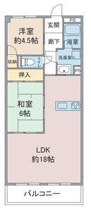 横吹小菅ビル(2LDK/2階)の間取り写真