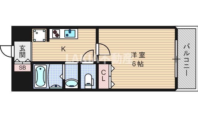ゆーとぴあ(1K/5階)の間取り写真