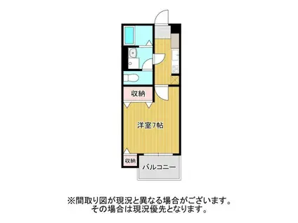 ベルオーブ(1K/3階)の間取り写真