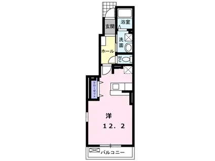 OWL-III (ワンルーム/1階)の間取り写真