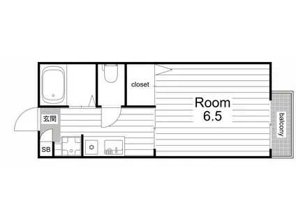 グレイス長島(1K/2階)の間取り写真