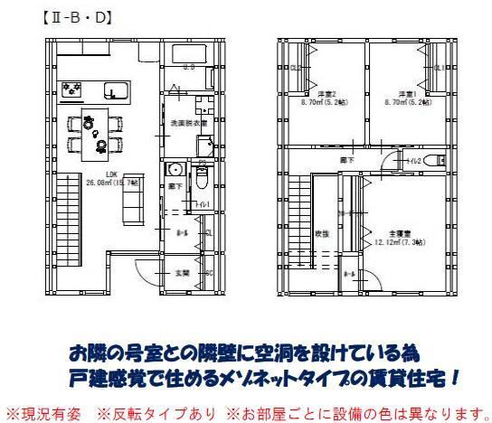 グランメゾンクレスト南蔵王II(3LDK/1階)の間取り写真