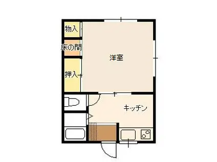 第一西山荘(1DK/2階)の間取り写真