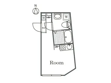 ショパン(ワンルーム/3階)の間取り写真