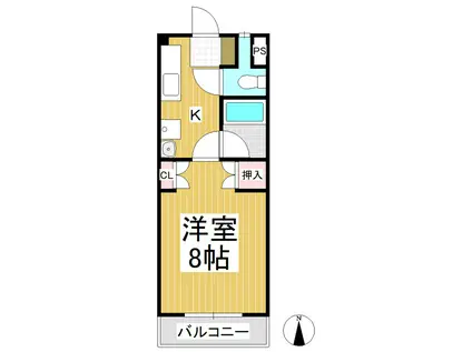 ラ・ヴィアンローズII(1K/3階)の間取り写真