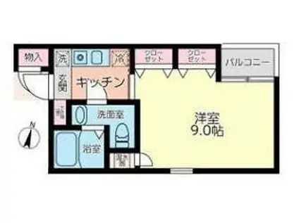 フィリップ大島(1K/5階)の間取り写真