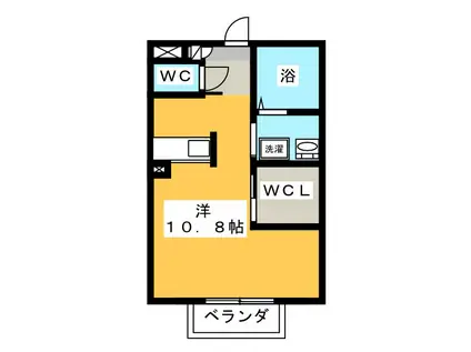 フォレスタ(ワンルーム/1階)の間取り写真