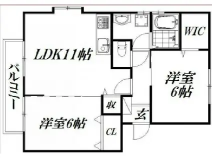 SOURCEII(2LDK/2階)の間取り写真
