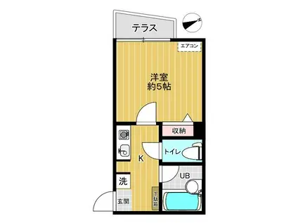 ピア見次公園(1K/1階)の間取り写真