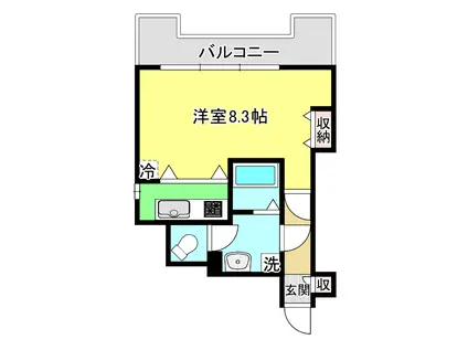 APPLE 堤通雨宮ビル(1K/5階)の間取り写真