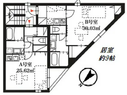 EWレジデンス東新宿(ワンルーム/4階)の間取り写真