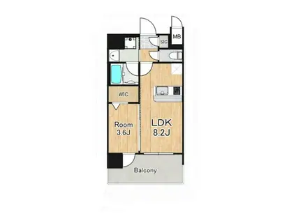 エステムコート難波ウエスト-SIDEVIIIエクシーナ(1LDK/3階)の間取り写真