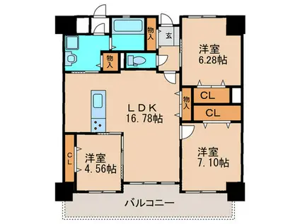 LEGEND111(3LDK/9階)の間取り写真