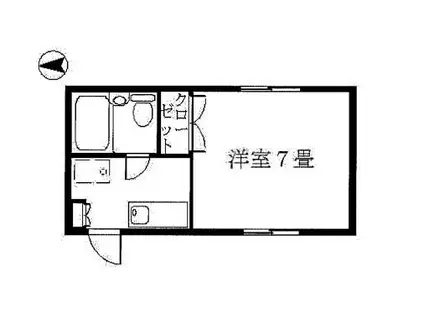 コーポ高徳(1K/1階)の間取り写真