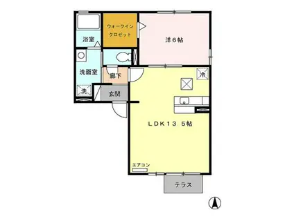 M&MS(1LDK/1階)の間取り写真