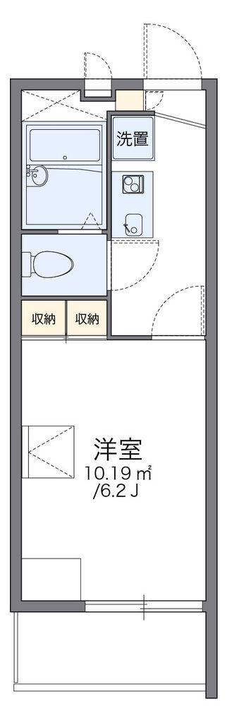 レオパレスベイリーフ(1K/1階)の間取り写真