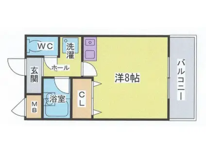 ハイツ池上(ワンルーム/3階)の間取り写真