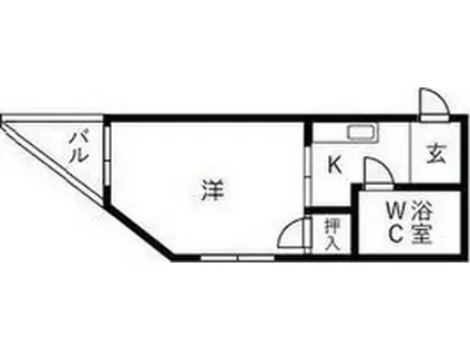 エルパラッツォ玉出(1K/2階)の間取り写真
