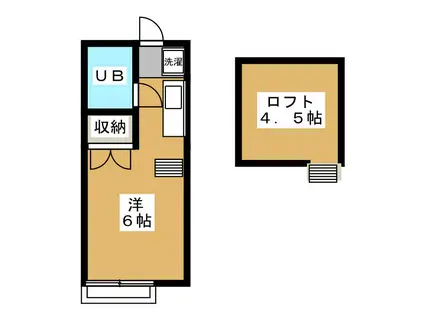 ワンライフ(ワンルーム/2階)の間取り写真