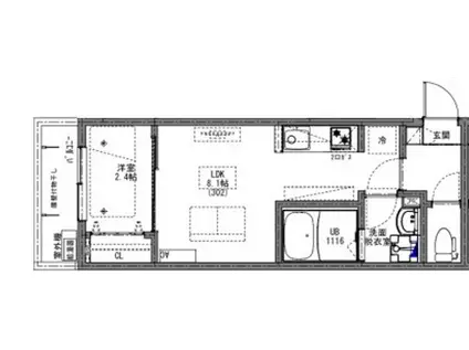 KEIAI RESIDENCE 新柏(1LDK/3階)の間取り写真