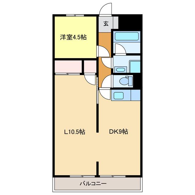BYRONS(1LDK/6階)の間取り写真