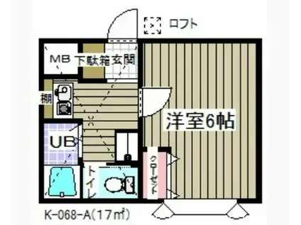 メゾンド・フルール(1K/2階)の間取り写真