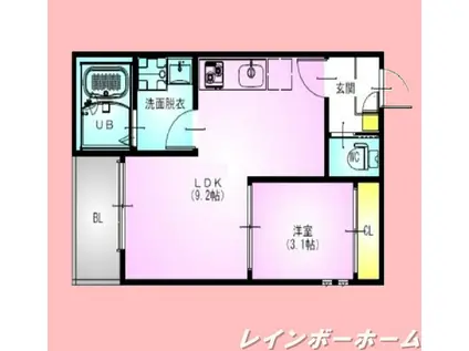 REGALEST LA CAMPANELLA レガリスト ラ カンパ(1LDK/1階)の間取り写真