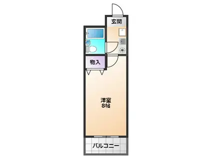 アーツハイム(1K/3階)の間取り写真