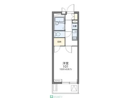レオパレスエレガンス ムサシノ(1K/1階)の間取り写真
