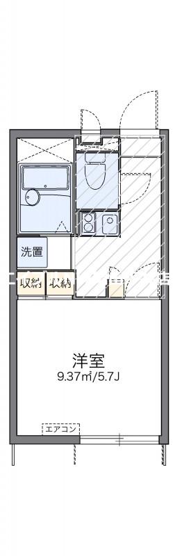 レオパレス椿(1K/1階)の間取り写真
