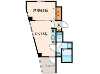 MAGANDA(1DK/6階)の間取り写真