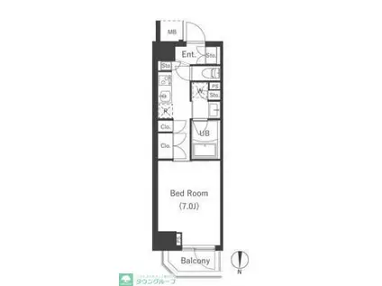 ARKMARK西大島(1K/7階)の間取り写真