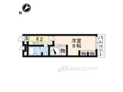 レオパレスアラン(1K/1階)の間取り写真