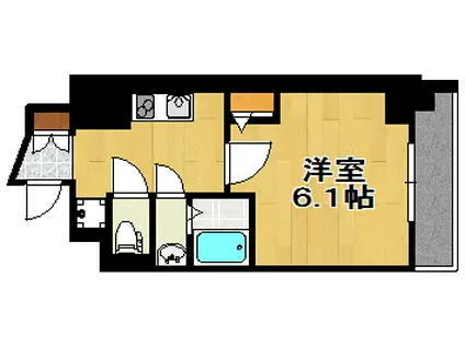 アークグラン大阪ウエスト(1K/2階)の間取り写真