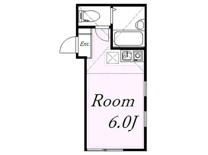 ユナイト大島上町ポール・モラレス(ワンルーム/2階)の間取り写真