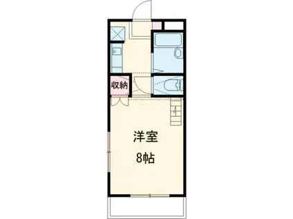 グリーンヒル9(1K/3階)の間取り写真