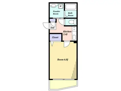 メゾンMORO(1K/1階)の間取り写真