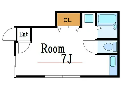 パインヒル9(ワンルーム/1階)の間取り写真