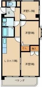 デアクエール(3LDK/2階)の間取り写真