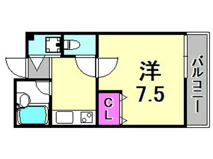 寺町ハウス(1K/1階)の間取り写真