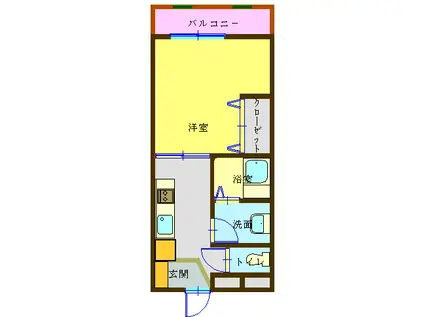 カレッジハイツ(1K/3階)の間取り写真