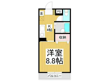 サンプローチ(1K/2階)の間取り写真