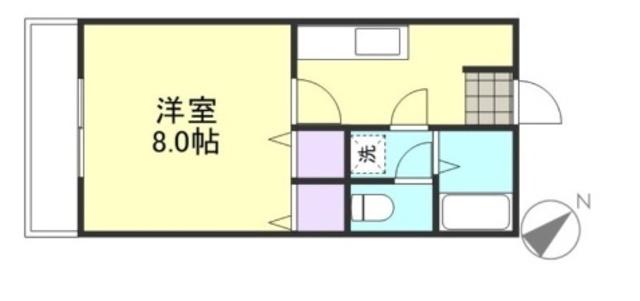 倉敷倶楽部(1K/4階)の間取り写真