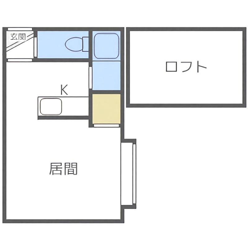 シャンドール札幌(1DK/2階)の間取り写真