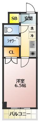 第二ピュアマンション(1K/1階)の間取り写真