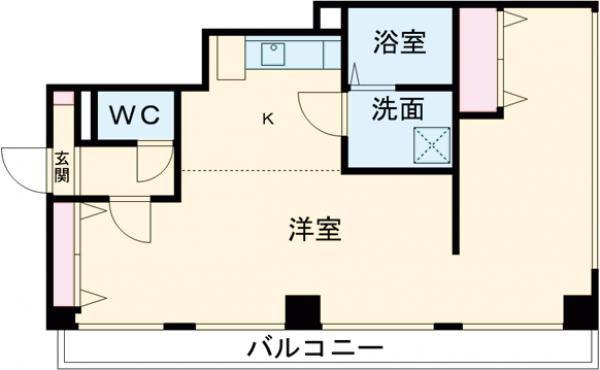 グリーンピア高崎(1K/2階)の間取り写真