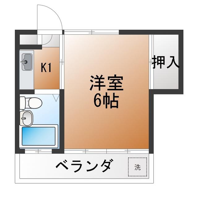 コーポ富紀(1K/1階)の間取り写真
