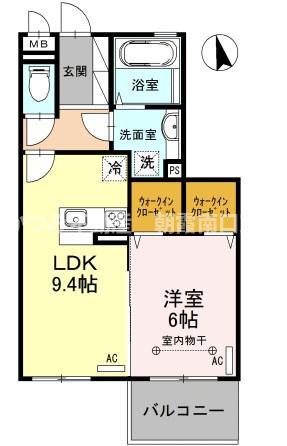 ファミール(1LDK/3階)の間取り写真